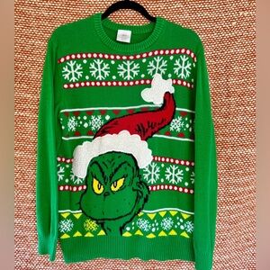 Green Grinch Crewneck Christmas Sweater